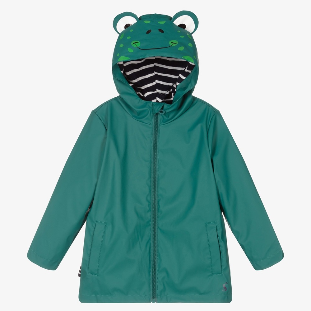 Size 4 years Kids Joules Green Frog Raincoat for Kids